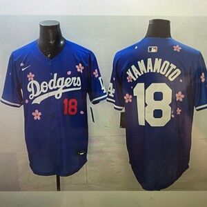 😃Yoshinobu Yamamoto Royal BLue Jersey Stitched😋